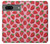 W3719 Strawberry Pattern Hülle Schutzhülle Taschen und Leder Flip für Google Pixel 7