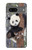 W3793 Cute Baby Panda Snow Painting Hülle Schutzhülle Taschen und Leder Flip für Google Pixel 7