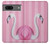 W3805 Flamingo Pink Pastel Hülle Schutzhülle Taschen und Leder Flip für Google Pixel 7