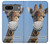 W3806 Funny Giraffe Hülle Schutzhülle Taschen und Leder Flip für Google Pixel 7