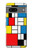 W3814 Piet Mondrian Line Art Composition Hülle Schutzhülle Taschen und Leder Flip für Google Pixel 7