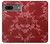 W3817 Red Floral Cherry blossom Pattern Hülle Schutzhülle Taschen und Leder Flip für Google Pixel 7