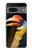 W3876 Colorful Hornbill Hülle Schutzhülle Taschen und Leder Flip für Google Pixel 7