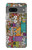 W3879 Retro Music Doodle Hülle Schutzhülle Taschen und Leder Flip für Google Pixel 7