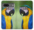 W3888 Macaw Face Bird Hülle Schutzhülle Taschen und Leder Flip für Google Pixel 7