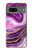 W3896 Purple Marble Gold Streaks Hülle Schutzhülle Taschen und Leder Flip für Google Pixel 7