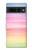 W3507 Colorful Rainbow Pastel Hülle Schutzhülle Taschen und Leder Flip für Google Pixel 7 Pro