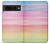 W3507 Colorful Rainbow Pastel Hülle Schutzhülle Taschen und Leder Flip für Google Pixel 7 Pro