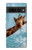 W3680 Cute Smile Giraffe Hülle Schutzhülle Taschen und Leder Flip für Google Pixel 7 Pro
