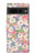 W3688 Floral Flower Art Pattern Hülle Schutzhülle Taschen und Leder Flip für Google Pixel 7 Pro