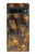 W3691 Gold Peacock Feather Hülle Schutzhülle Taschen und Leder Flip für Google Pixel 7 Pro