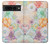 W3705 Pastel Floral Flower Hülle Schutzhülle Taschen und Leder Flip für Google Pixel 7 Pro