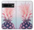 W3711 Pink Pineapple Hülle Schutzhülle Taschen und Leder Flip für Google Pixel 7 Pro