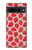 W3719 Strawberry Pattern Hülle Schutzhülle Taschen und Leder Flip für Google Pixel 7 Pro