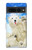 W3794 Arctic Polar Bear and Seal Paint Hülle Schutzhülle Taschen und Leder Flip für Google Pixel 7 Pro