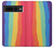 W3799 Cute Vertical Watercolor Rainbow Hülle Schutzhülle Taschen und Leder Flip für Google Pixel 7 Pro