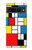 W3814 Piet Mondrian Line Art Composition Hülle Schutzhülle Taschen und Leder Flip für Google Pixel 7 Pro