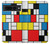 W3814 Piet Mondrian Line Art Composition Hülle Schutzhülle Taschen und Leder Flip für Google Pixel 7 Pro