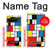 W3814 Piet Mondrian Line Art Composition Hülle Schutzhülle Taschen und Leder Flip für Google Pixel 7 Pro