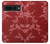 W3817 Red Floral Cherry blossom Pattern Hülle Schutzhülle Taschen und Leder Flip für Google Pixel 7 Pro