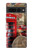 W3856 Vintage London British Hülle Schutzhülle Taschen und Leder Flip für Google Pixel 7 Pro