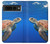 W3898 Sea Turtle Hülle Schutzhülle Taschen und Leder Flip für Google Pixel 7 Pro