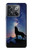 W3555 Wolf Howling Million Star Hülle Schutzhülle Taschen und Leder Flip für OnePlus Ace Pro