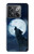 W3693 Grim White Wolf Full Moon Hülle Schutzhülle Taschen und Leder Flip für OnePlus Ace Pro