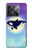 W3807 Killer Whale Orca Moon Pastel Fantasy Hülle Schutzhülle Taschen und Leder Flip für OnePlus Ace Pro