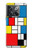 W3814 Piet Mondrian Line Art Composition Hülle Schutzhülle Taschen und Leder Flip für OnePlus Ace Pro