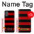 W2638 Black and Red Striped Hülle Schutzhülle Taschen und Leder Flip für Motorola Moto G Power 2022, G Play 2023