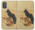 W3229 Vintage Cat Poster Hülle Schutzhülle Taschen und Leder Flip für Motorola Moto G Power 2022, G Play 2023