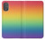 W3698 LGBT Gradient Pride Flag Hülle Schutzhülle Taschen und Leder Flip für Motorola Moto G Power 2022, G Play 2023