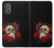 W3753 Dark Gothic Goth Skull Roses Hülle Schutzhülle Taschen und Leder Flip für Motorola Moto G Power 2022, G Play 2023