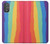 W3799 Cute Vertical Watercolor Rainbow Hülle Schutzhülle Taschen und Leder Flip für Motorola Moto G Power 2022, G Play 2023