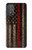 W3804 Fire Fighter Metal Red Line Flag Graphic Hülle Schutzhülle Taschen und Leder Flip für Motorola Moto G Power 2022, G Play 2023