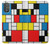 W3814 Piet Mondrian Line Art Composition Hülle Schutzhülle Taschen und Leder Flip für Motorola Moto G Power 2022, G Play 2023