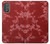 W3817 Red Floral Cherry blossom Pattern Hülle Schutzhülle Taschen und Leder Flip für Motorola Moto G Power 2022, G Play 2023