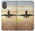 W3837 Airplane Take off Sunrise Hülle Schutzhülle Taschen und Leder Flip für Motorola Moto G Power 2022, G Play 2023