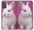 W3870 Cute Baby Bunny Hülle Schutzhülle Taschen und Leder Flip für Motorola Moto G Power 2022, G Play 2023