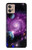 W3689 Galaxy Outer Space Planet Hülle Schutzhülle Taschen und Leder Flip für Motorola Moto G32