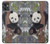 W3793 Cute Baby Panda Snow Painting Hülle Schutzhülle Taschen und Leder Flip für Motorola Moto G32