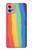 W3799 Cute Vertical Watercolor Rainbow Hülle Schutzhülle Taschen und Leder Flip für Motorola Moto G32