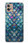 W3809 Mermaid Fish Scale Hülle Schutzhülle Taschen und Leder Flip für Motorola Moto G32