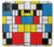 W3814 Piet Mondrian Line Art Composition Hülle Schutzhülle Taschen und Leder Flip für Motorola Moto G32