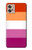 W3887 Lesbian Pride Flag Hülle Schutzhülle Taschen und Leder Flip für Motorola Moto G32