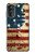 W2349 Old American Flag Hülle Schutzhülle Taschen und Leder Flip für Motorola Moto G52, G82 5G