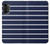 W2767 Navy White Striped Hülle Schutzhülle Taschen und Leder Flip für Motorola Moto G52, G82 5G