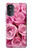 W2943 Pink Rose Hülle Schutzhülle Taschen und Leder Flip für Motorola Moto G52, G82 5G
