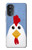 W3254 Chicken Cartoon Hülle Schutzhülle Taschen und Leder Flip für Motorola Moto G52, G82 5G